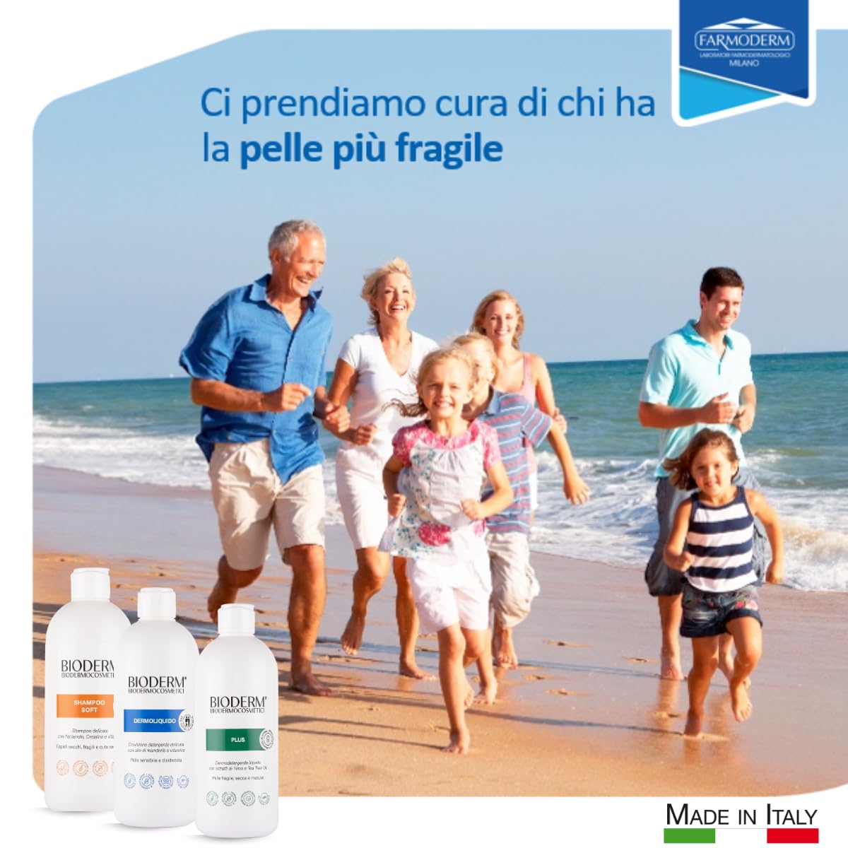 BIODERM Dermocrema Base H - Crema Super Idratante Corpo e Mani con Burro di Karité - Crema Emolliente per Pelli Secche, Delicate e a Tendenza Atopica, Senza Parabeni e Siliconi - 500ml