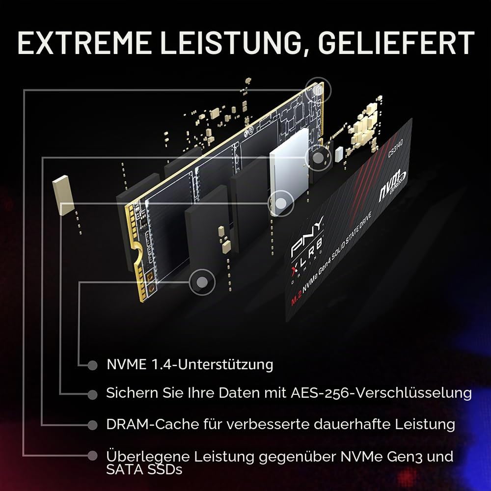 PNY XLR8 CS3140 2TB M.2 NVMe Gen4 SSD