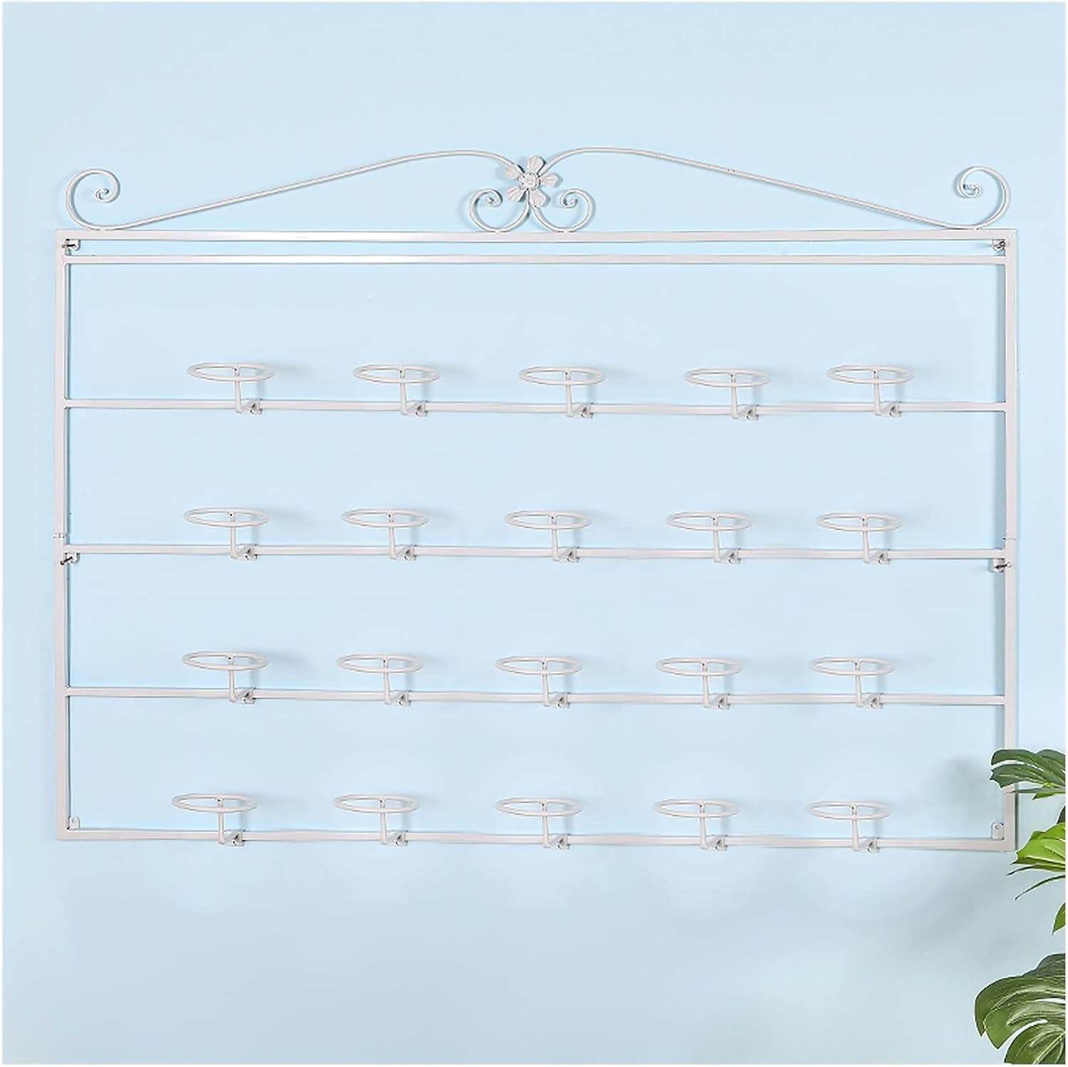 Hat Rack Baseball Hat Holder Stand with Movable Hooks Heavy Duty Iron Wall Mounted Hat Display Rack for Store/Cloakroom 80/100/120 cm Long (White Length),White,Length,120cm/47.2in