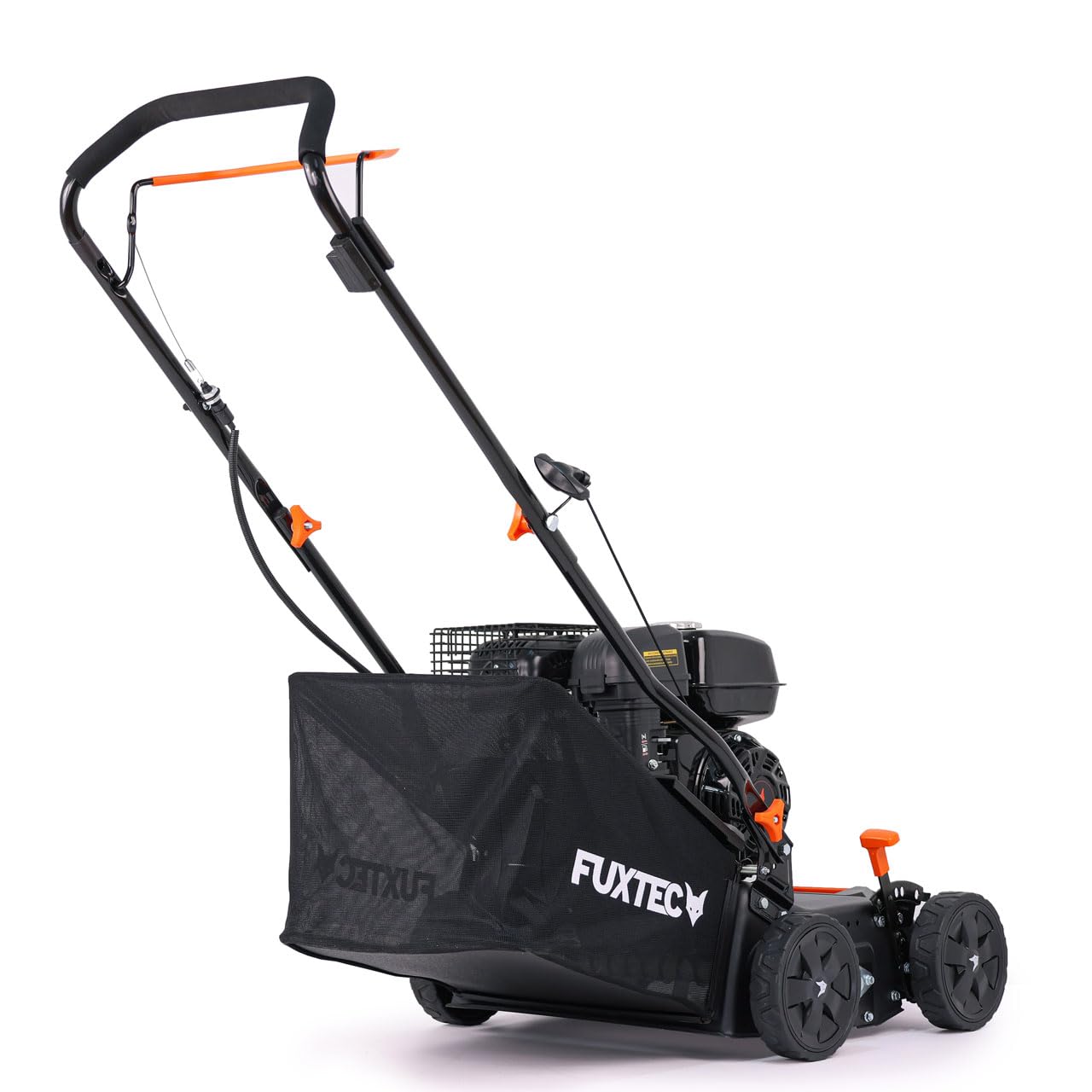 FUXTEC - Escarificador a Gasolina 2 en 1 FX-BV240ECO 29,5 kg Motor 4 tiempos 4,1 kW rodillo con 18 cuchillas Asa de transporte y bolsa de recogida de 40 L
