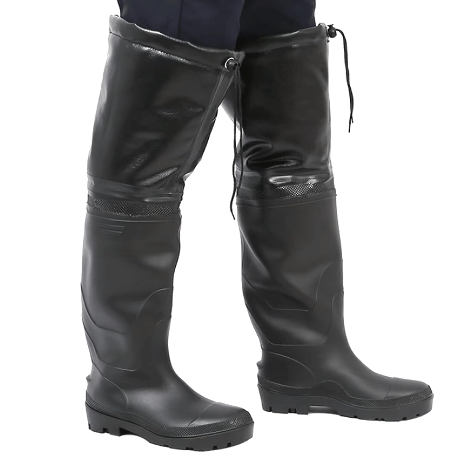 Genouillère avec Cuissardes élastiques réglables et Chaudes, Hauteur 60cm, pour Hommes et Femmes, Travail agricole Bottes Anti-Boue