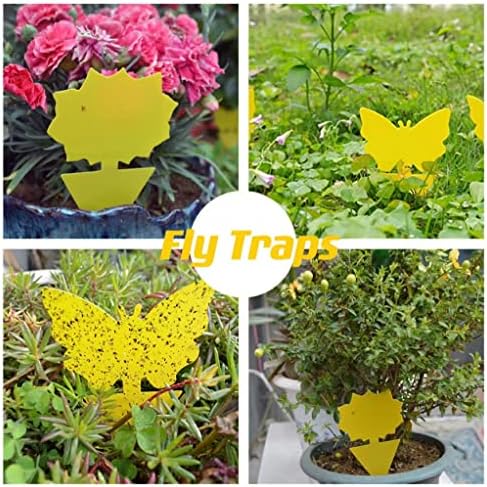 48 Pack Sticky Fly Traps, Fungus Gnat Trap and Bug Insect Fruit Fly Traps for Indoor and Outdoor to Protect The Plant, Yellow