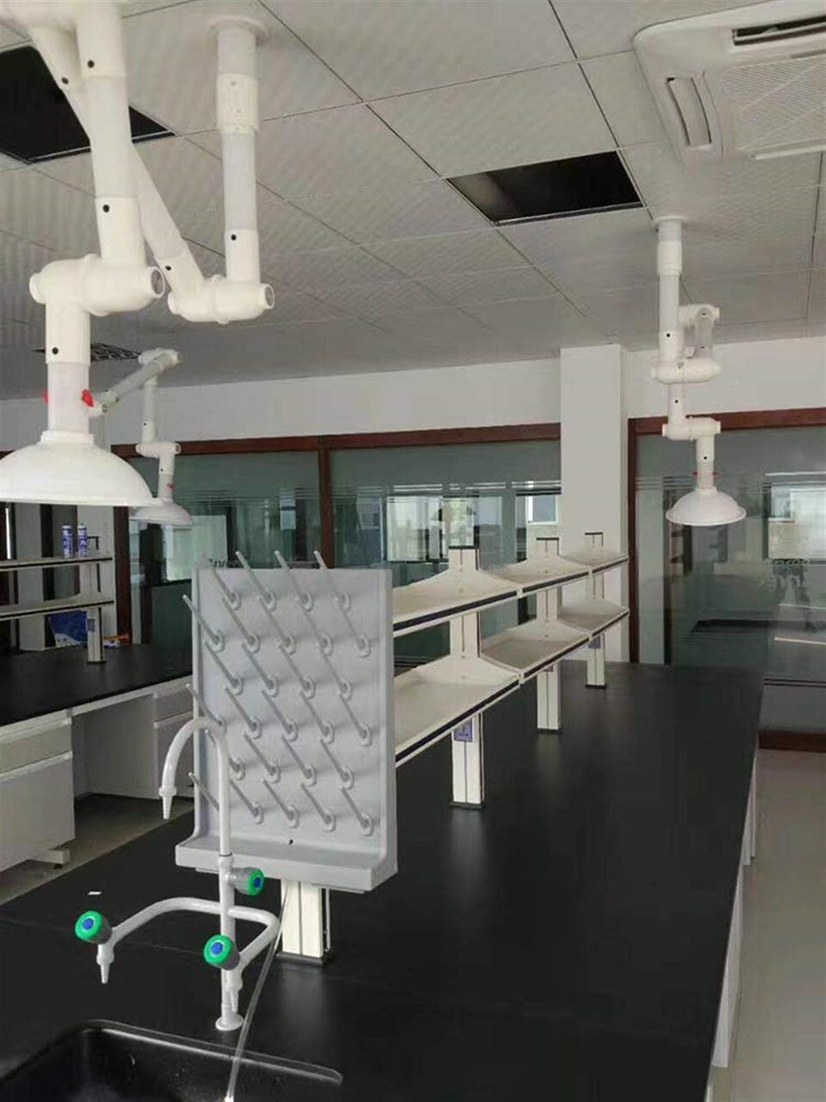 Scolapiatti per provette, in metallo, per laboratorio scolastico, 2 pezzi