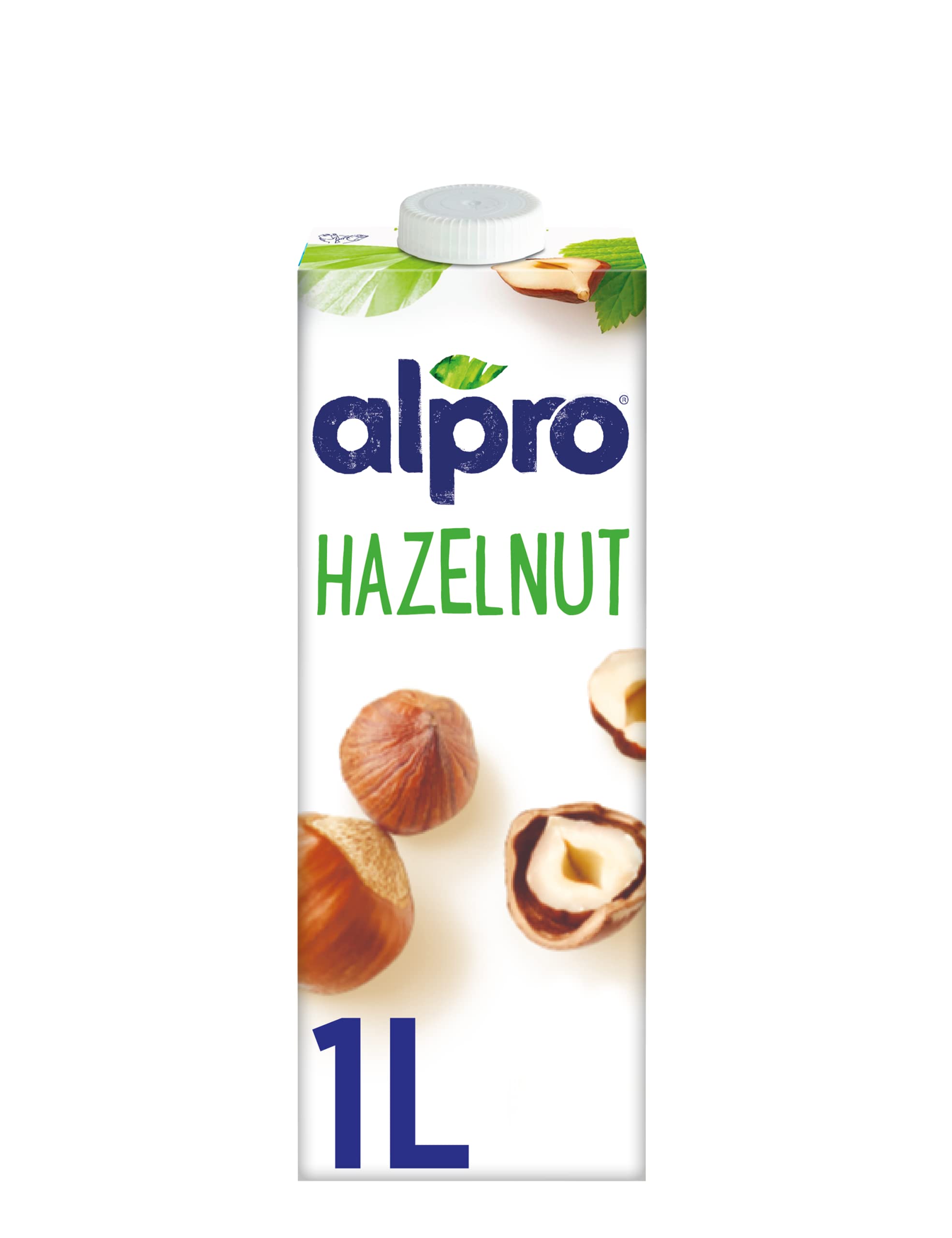Alpro Bevanda a base vegetale alla nocciola, alternativa vegana al latte senza lattosio e senza lattosio, 1 l (confezione da 8)