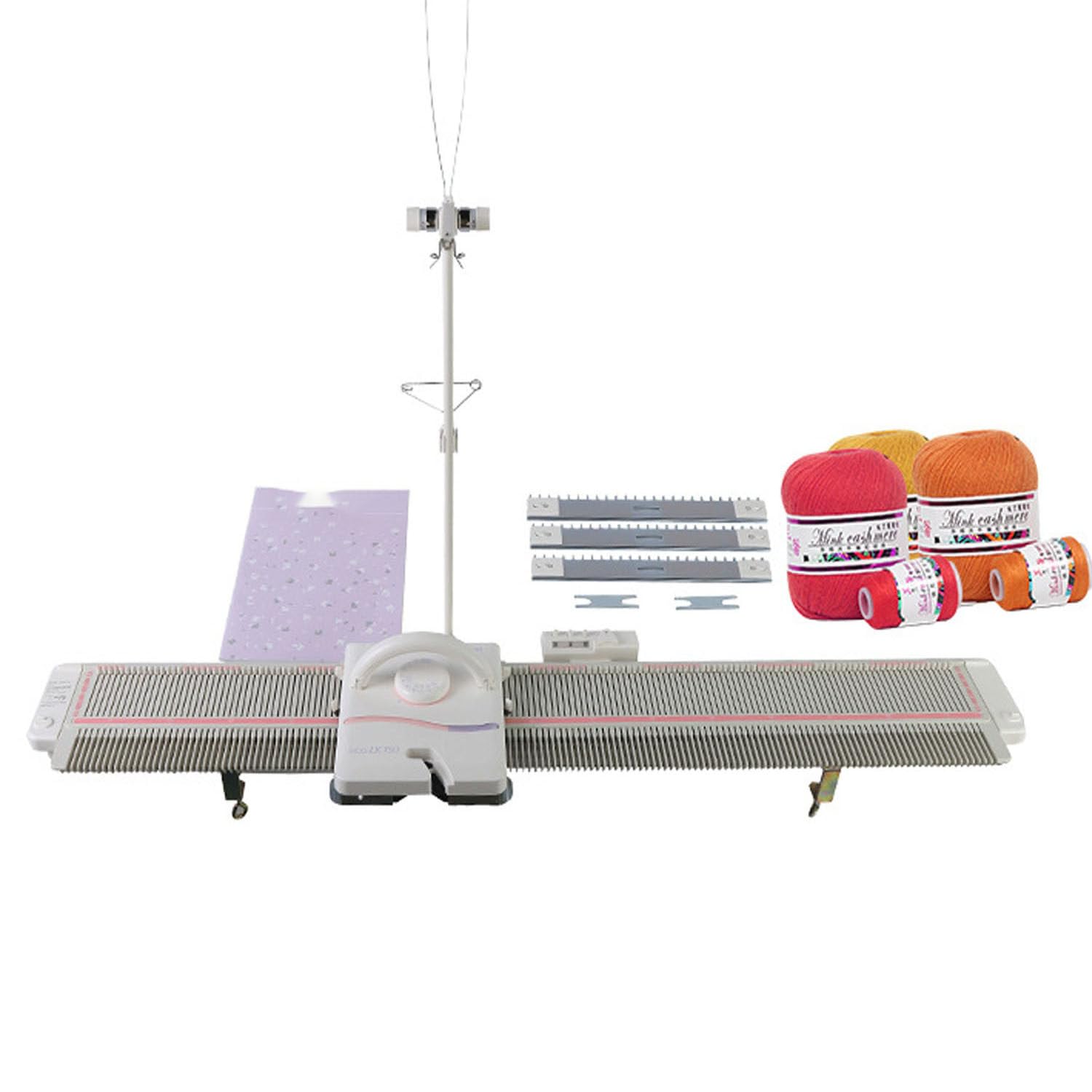 SKIHOT Knitting Machine for Adults,150 Needle Flat Knitting Machine,6.5mm Mid Gauge High Efficient Plastic Knit,Complete Accessories Set for Household Sewing & Hand Sweater Making