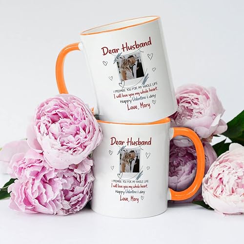 Mugs Café personalizado para novio novia desde el querido día de San Valentín hasta el marido regalos de pareja para pareja nombre personalizado
