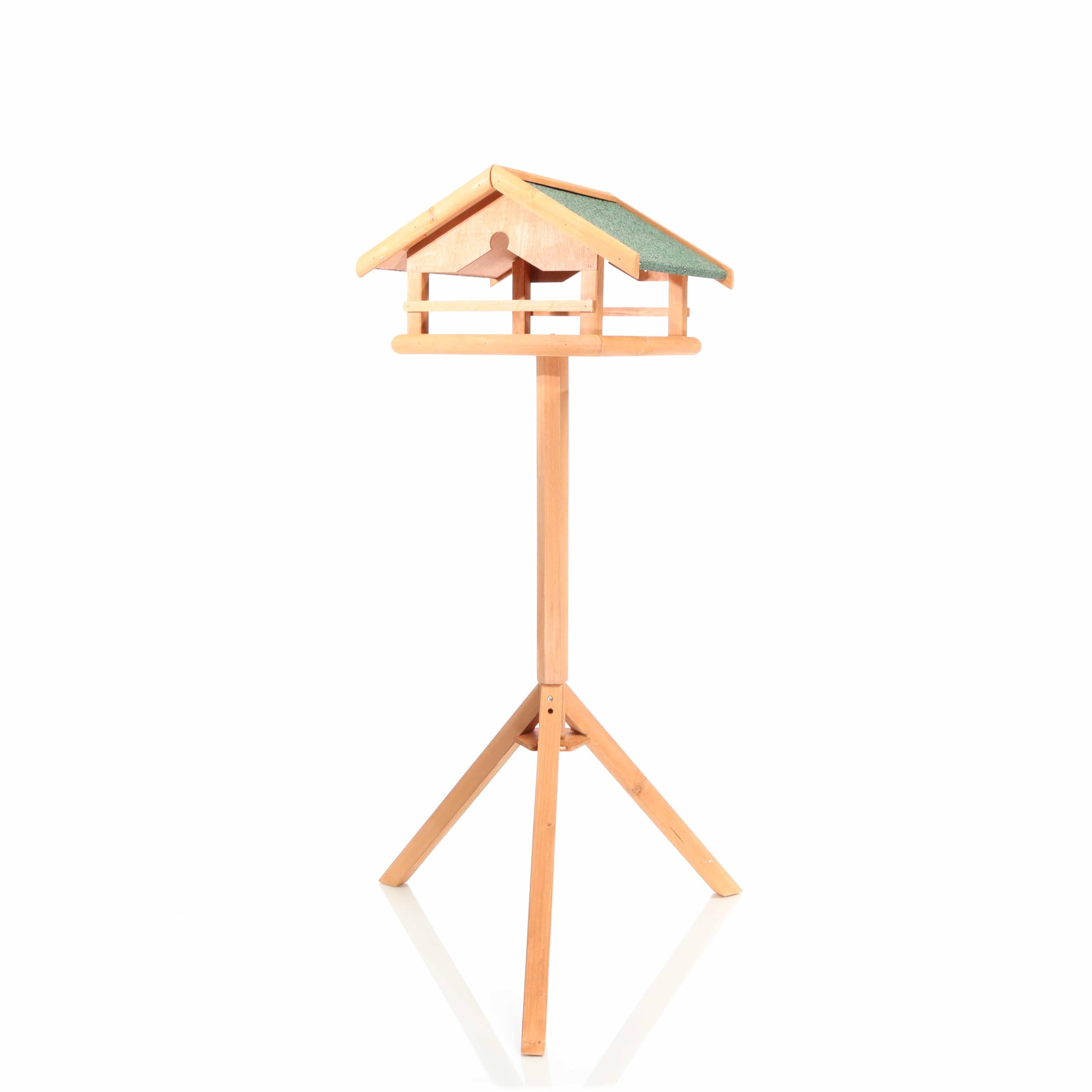Comedero para pájaros con Soporte 119cm Hecho de Madera casa Aves alimentación alimentador