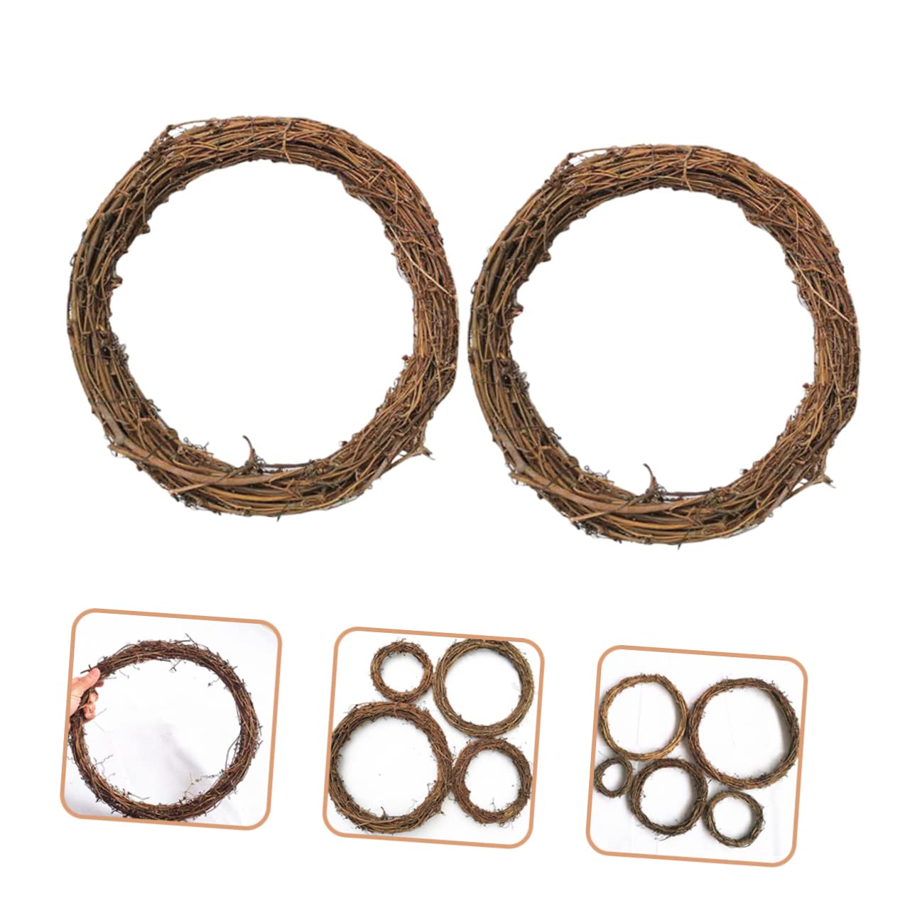 Cabilock 4 Pz Ghirlanda di vite di decorazione cucina natale decorazioni cerchi di ghirlande decorative accessorio ghirlanda fai da te arredamento materiali per ghirlande fai da te