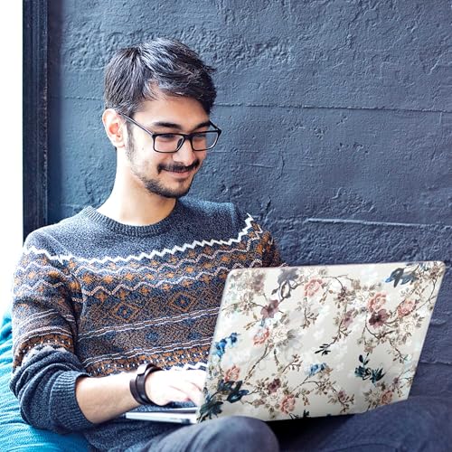 Image of Galaxsia Floral D23 Full Body Vinyl Laptop Skin /Sticker /Cover Upto 15.6 Inches Laptops Laminated-Removable-HD Quality Compatible for Hp-Dell-Sony-Lenovo-Asus etc.(15x10 Inches)