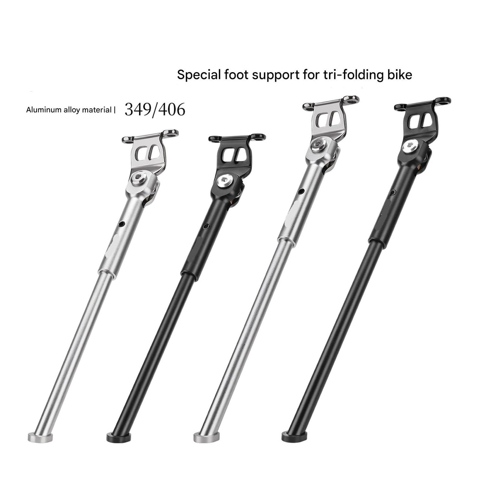 Cavalletto ultraleggero for biciclette tre pieghe 349 406 | Pratico supporto da parcheggio for biciclette pieghevoli da 16 e 20 pollici