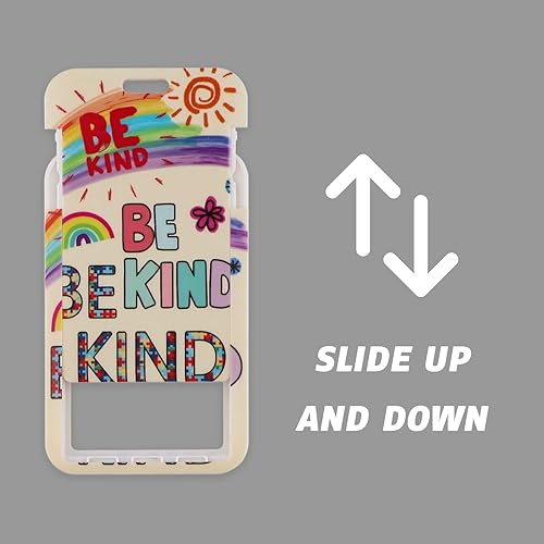 Miniatura 6 de Lindo cordón de arcoíris con texto en inglés Be Kind para tarjetas de identificación, tarjetas de identificación, rompecabezas de concienciación