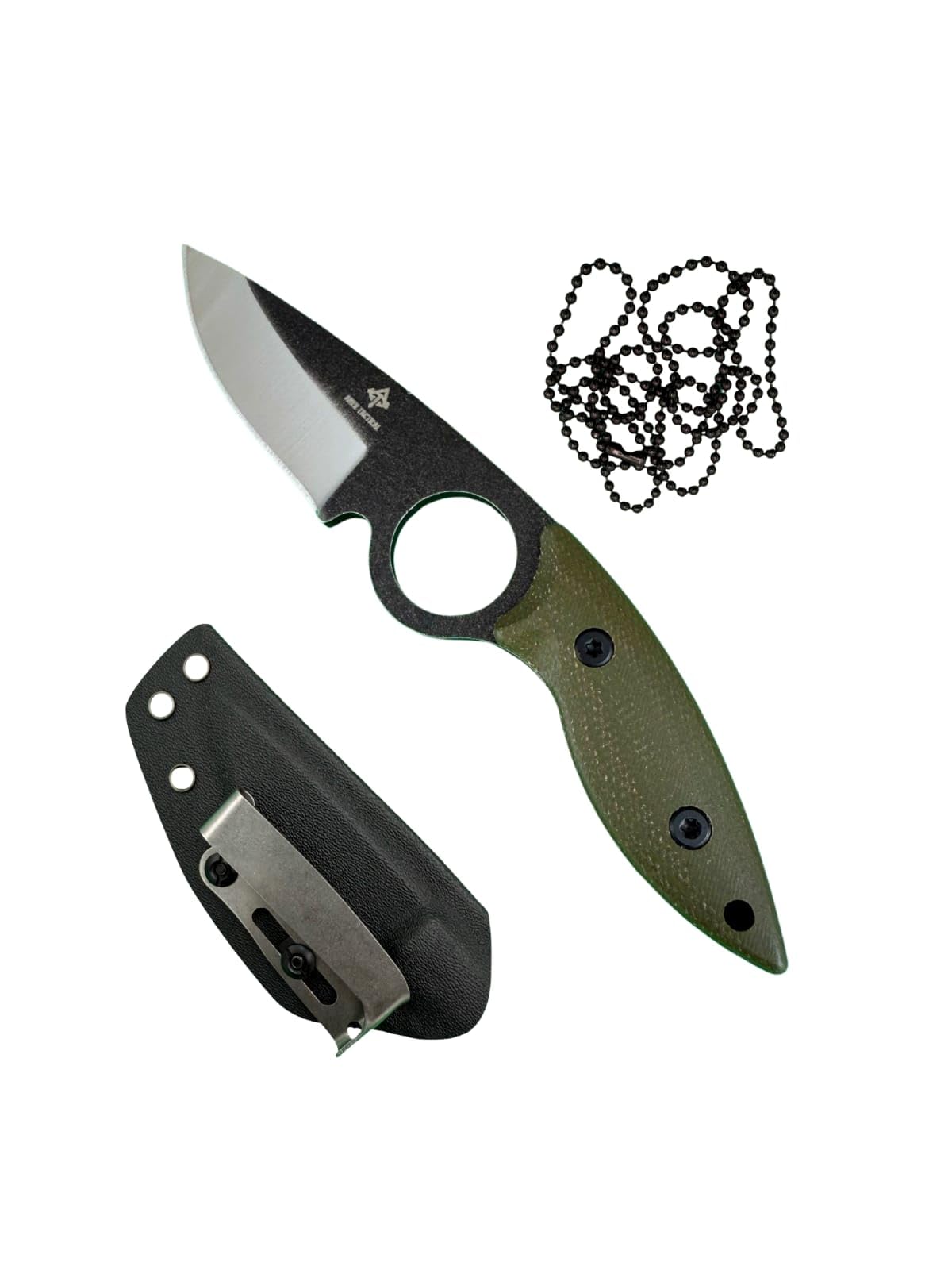 Fixed Blade, 3D Micarta Scales, EDC With Kydex Sheath, Ideal for Skinning, Survival, Camping, Hunting & Outdoors. Tactical Full Tang Knife (B-15)