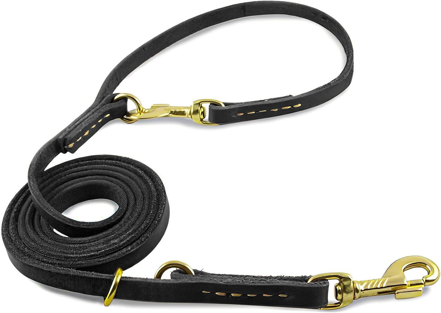 Nordkawa Leather Dog Leash, 8FT Braided Leather Leash for Dogs, Heavy Duty Dog Leashes for Large, Medium and Small Dogs