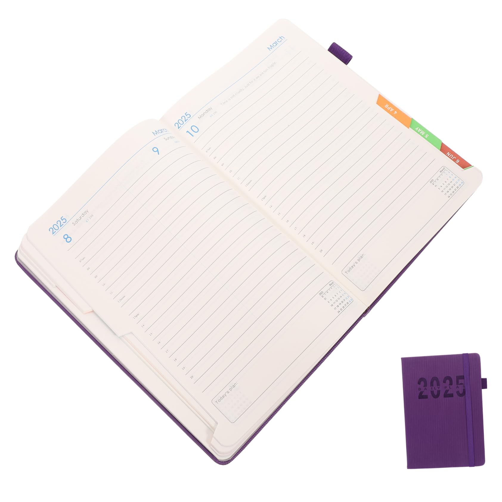 Happyyami Agenda Planer Hardcover mit Integriertem Stifthalter Eleganter Monats und Wochenplaner für Büro Studium und Reisen für Organisation und Terminplanung