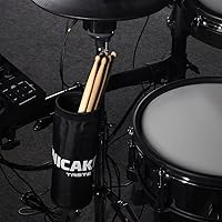 Vista 7 de SONICAKE Soporte para baquetas, bolsa ajustable de nailon para baquetas, baquetas o cepillos, bolsa de contenedor de mazos, soporte de aleación