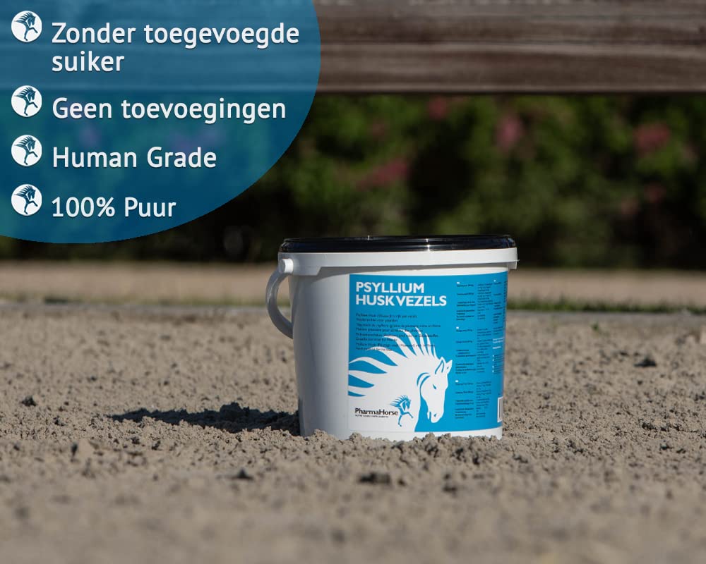 PharmaHorse Psyllium | Fonction intestinal du Cheval | Pour Chevaux qui vivent Dans un environnement Avec du Sable | Sans sucres ajoutés et Sans éléments dopants | 700 grammes