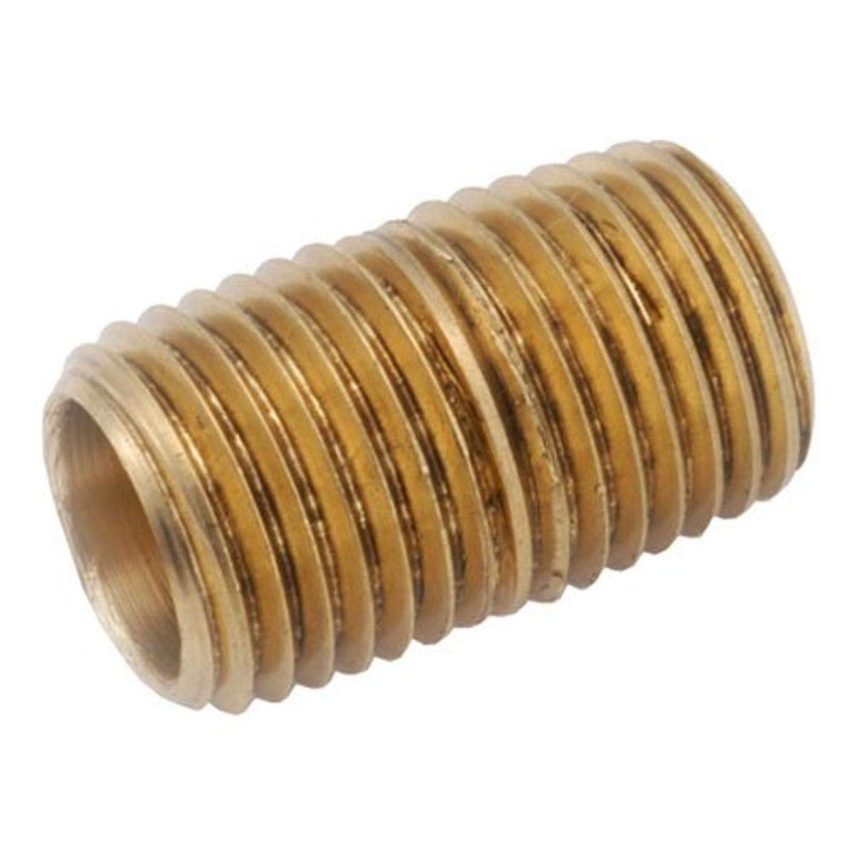 Evite fugas en tuberías con el pezón de latón Anderson Metals de 1/4" x 5"