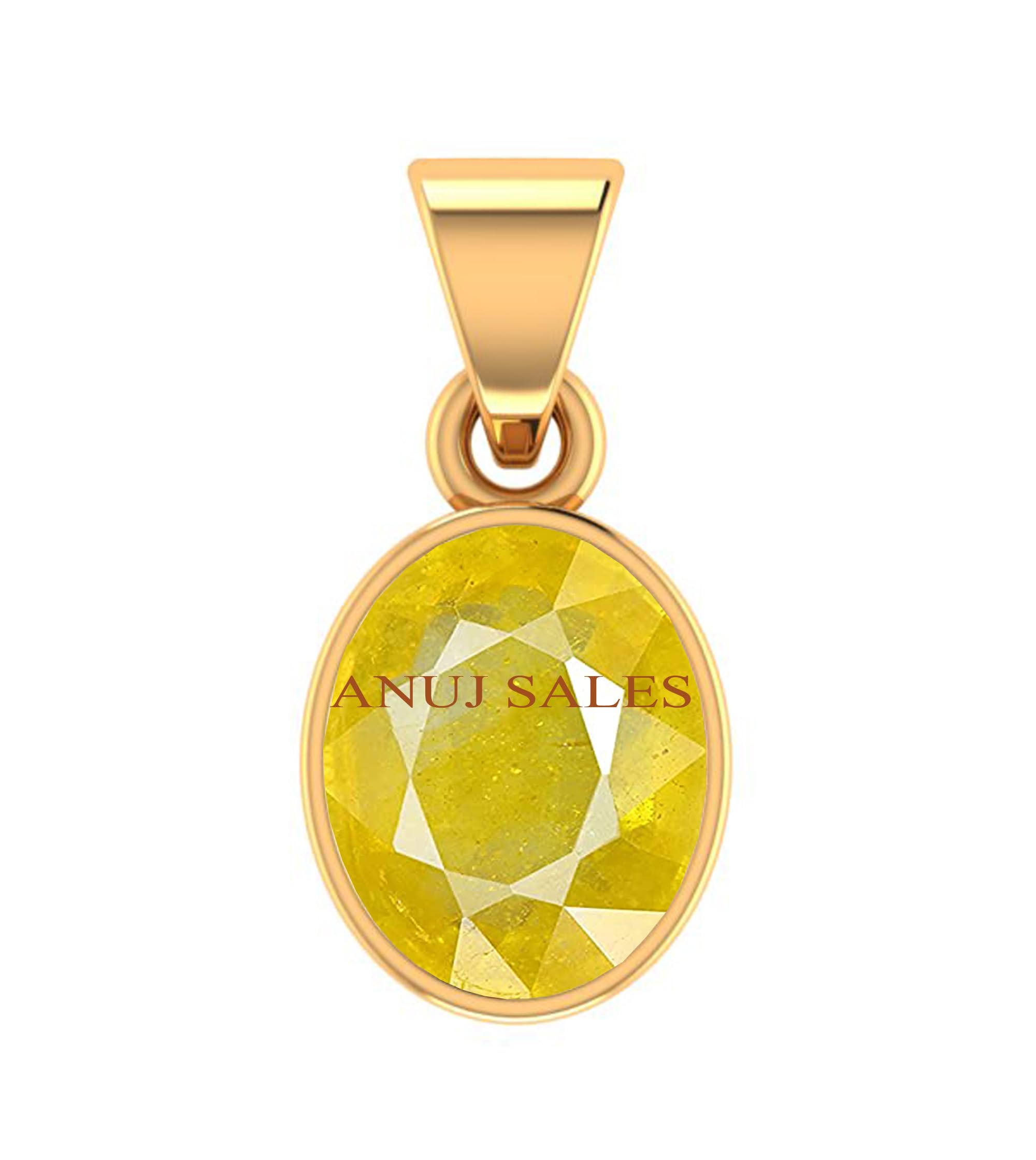 11.00 Carat Natural Yellow Sapphire Gold Plated Pendant/Locket (Pukhraj Stone Panchadhatu Pendant) Original AAA+ Quality Gemstone Pendant for Men and Women-image-40