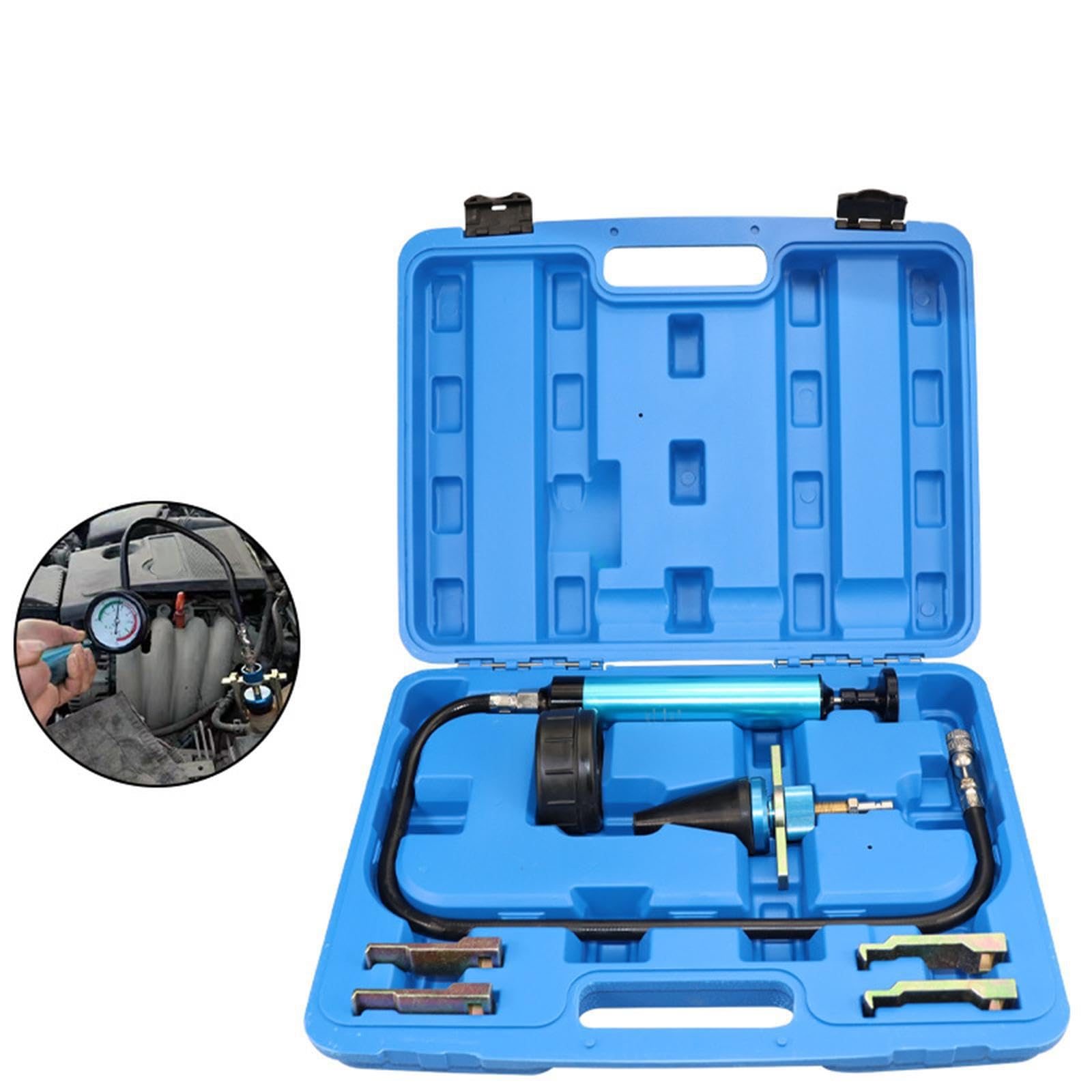 Kit de Herramientas de Prueba de Fugas de presión de radiador con Garra de Cabeza cónica para automóviles y Camiones Que garantizan un Ajuste