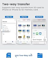 Vista 7 de [Certificado MFi de Apple] Lector de cámara de tarjetas Lightning a SD para iPhone iPad, lector de tarjetas de memoria, visor de cámara de rastro