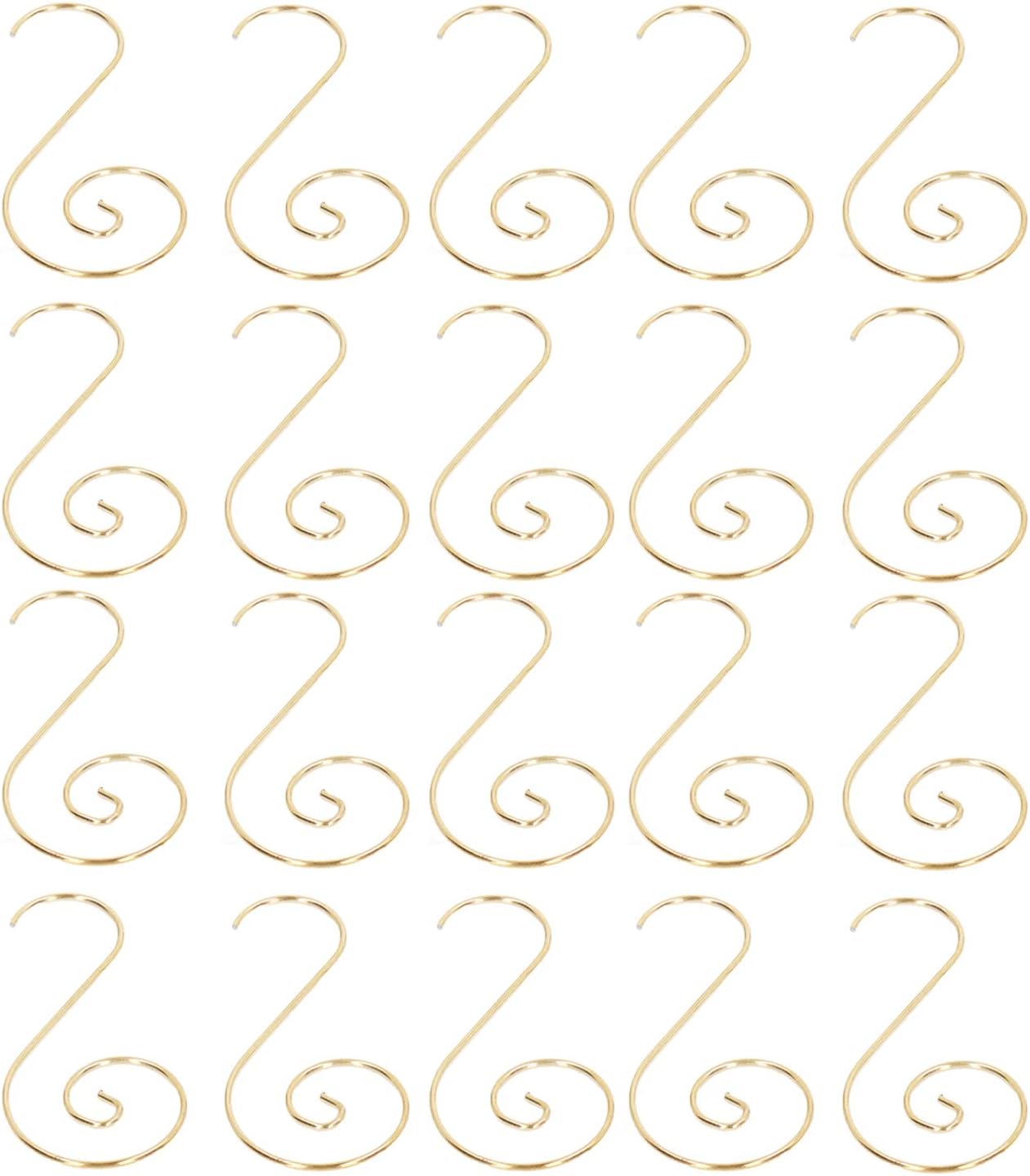 600Pcs Ornament S Hooks Set, Stainless Steel Material, No Rusting and, Decorative S Shaped Hooks for Christmas and Routine Use (Gold)