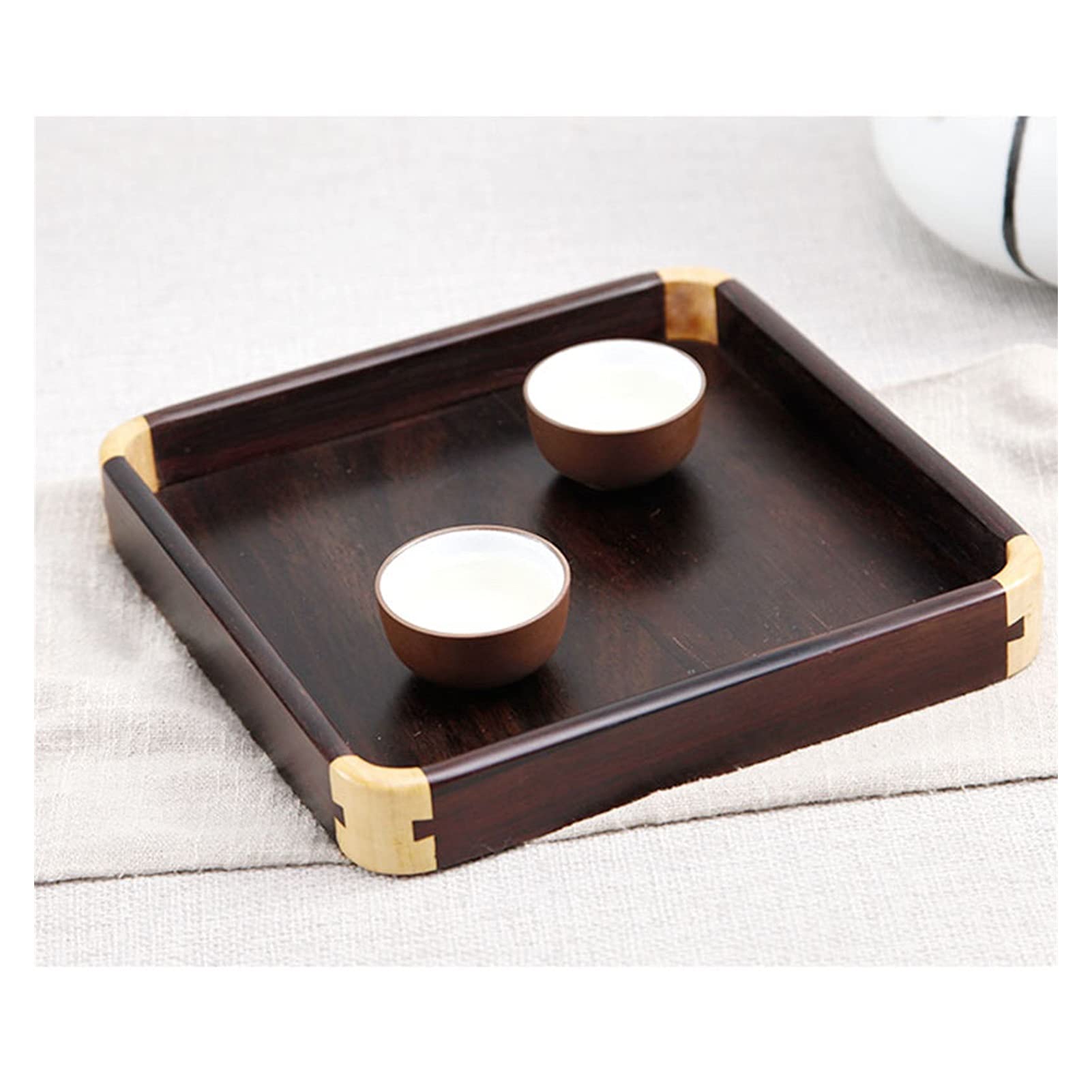 Vassoio Quadrato in Legno Piatto in Legno Piatto in Legno tè/Bevanda Platter Dinner Serving Tray Snap Snaw Tray Home RESTA '€ Vassoio da Portata