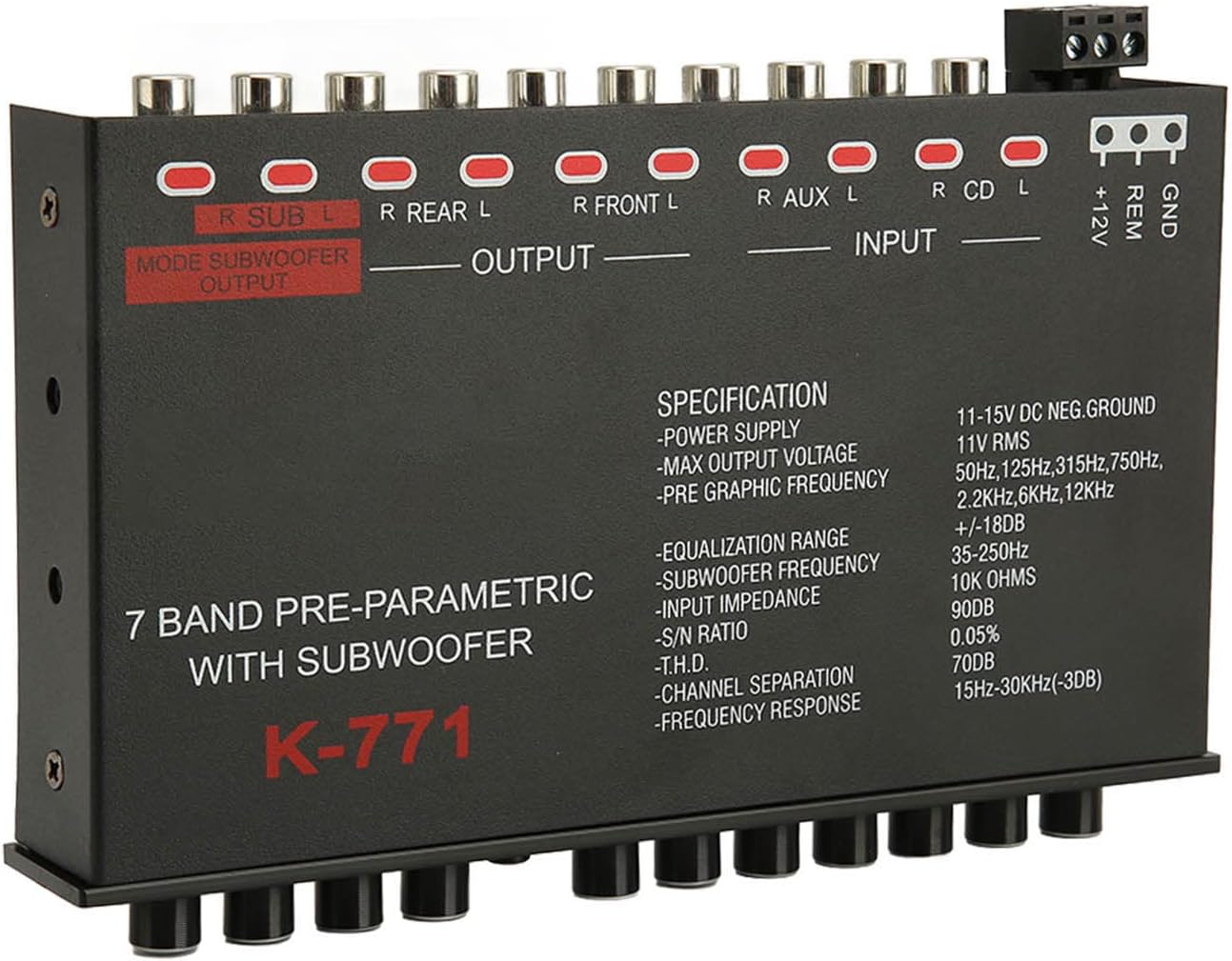 Amazon.co.jp 7バンドカーオーディオイコライザー調整可能7バンドカーオーディオグラフィックイコライザーセレクタースイッチボート