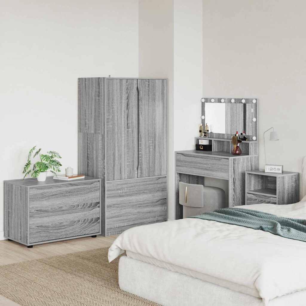 Armadio portaoggetti, grigio sonoma, 80 x 48 x 57 cm