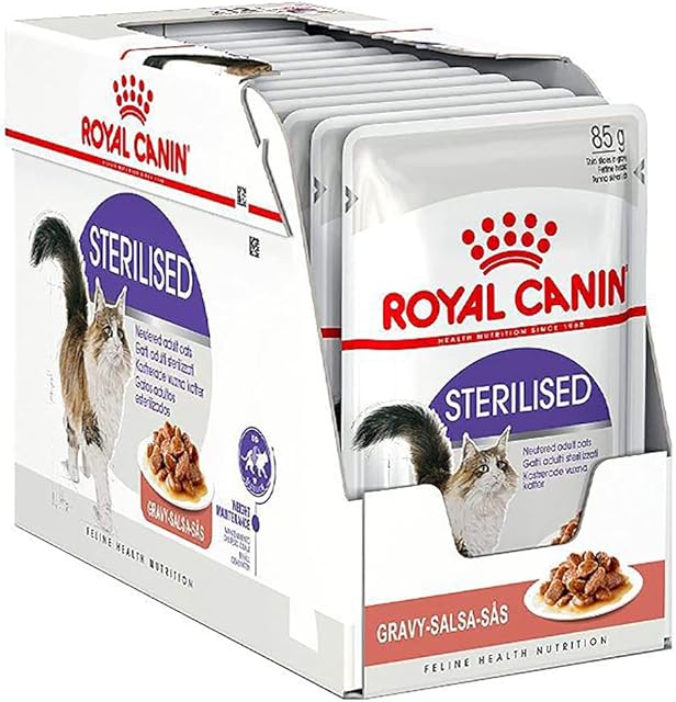 Royal Canin Sterilised Care in Gravy Adult Wet Cat Food 85g (Pack of 12)