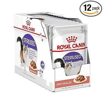 Royal Canin Sterlised for Adult Cats, 85 Grams, Pack of 12 Sachet, Wet Food, Supports Weight Management, Urinary Health, and Instinctively Preferred - image, photos