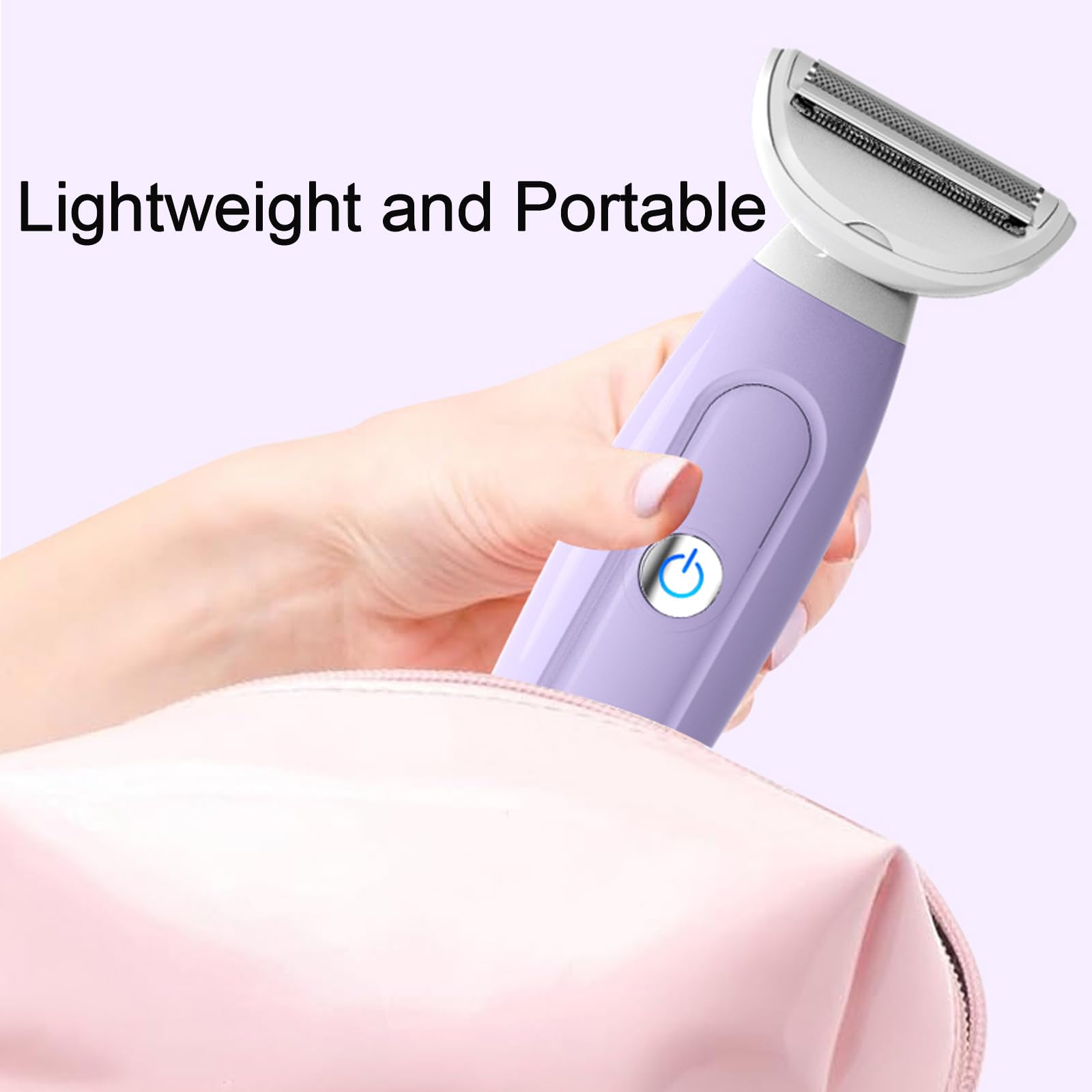 Maquinillas de afeitar eléctricas para mujer, recortadora de bikini para mujer, multifunción 5 en 1, kit de afeitadora para cara, nariz, cejas, brazos, axilas, piernas, área púbica 6