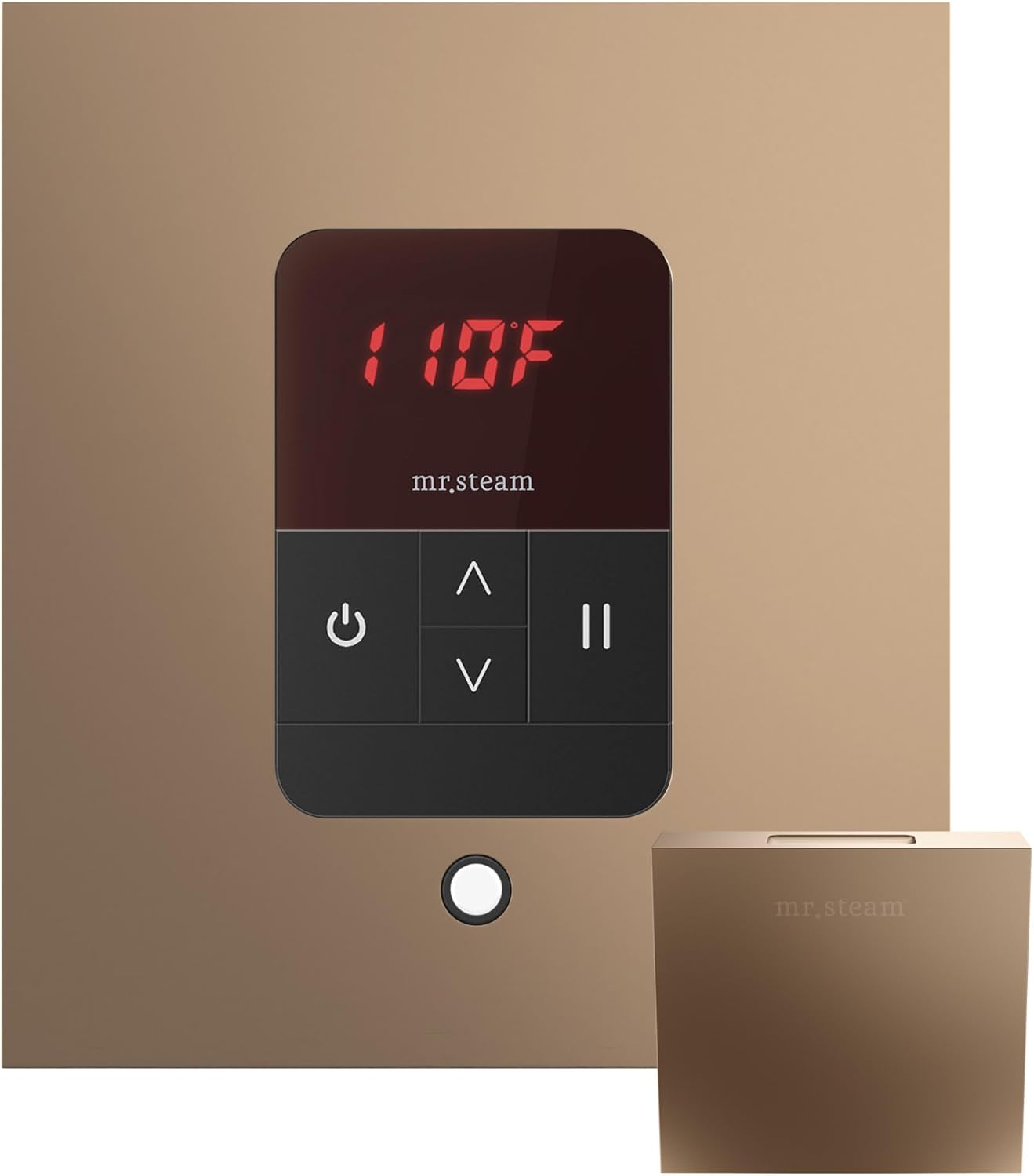 Mr Steam Basic Butler Steam Shower Pkg w/Square iTempo Control and Linear Steamhead in OilRubBronze