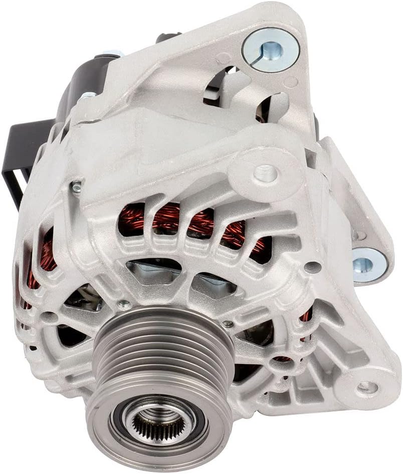 Alternator 12V 110A Fit for 2013 2014 2015 2016 2017 2018 2019 for Nissan for Sentra 1.8L L4, 6-Groove Clutch Pulley CW Replace 11673 23100-3SH2B AVA0169 2611855B