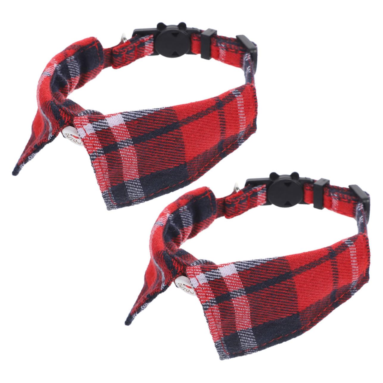 POPETPOP Lot De 5 Colliers pour Animaux De Compagnie Mignons À Carreaux avec Clochette Réglables en Matériau Respirant pour Chats Et Chiots 2 Pièces X 5