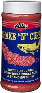 Atlas Mike's Jar of "Shake N Cure for Cureing Your Own Salmon" Fishing Bait Eggs, Orange