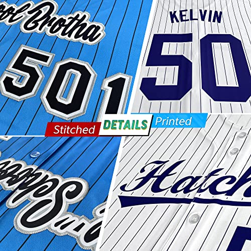 Custom Baseball Jersey Hip Hop Stripe Button Down Shirts Personalized Stitched Name & Number For Adult/Youth #TOP2