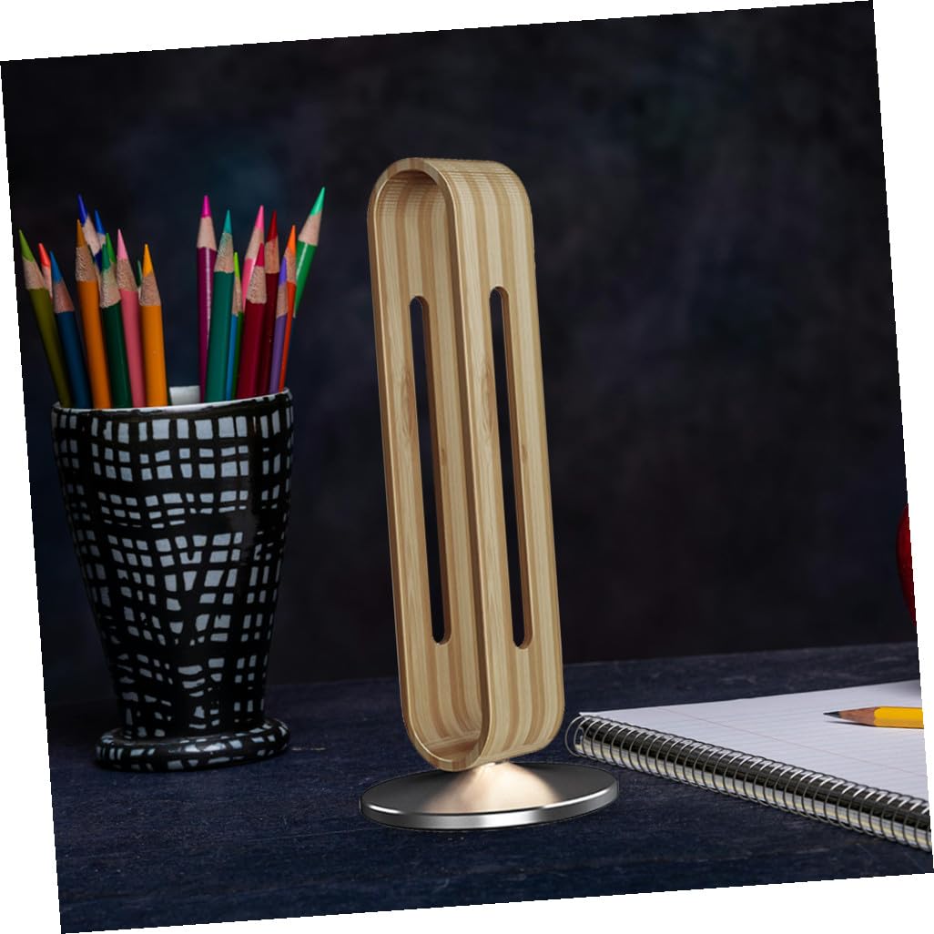 Veemoon Supporto per Cuffie da Tavolo in Bambù, Reggicuffie Stabile | Lega di Alluminio e Silicone, Regge Fino a 3kg, Finitura Semplice Tocco Artistico