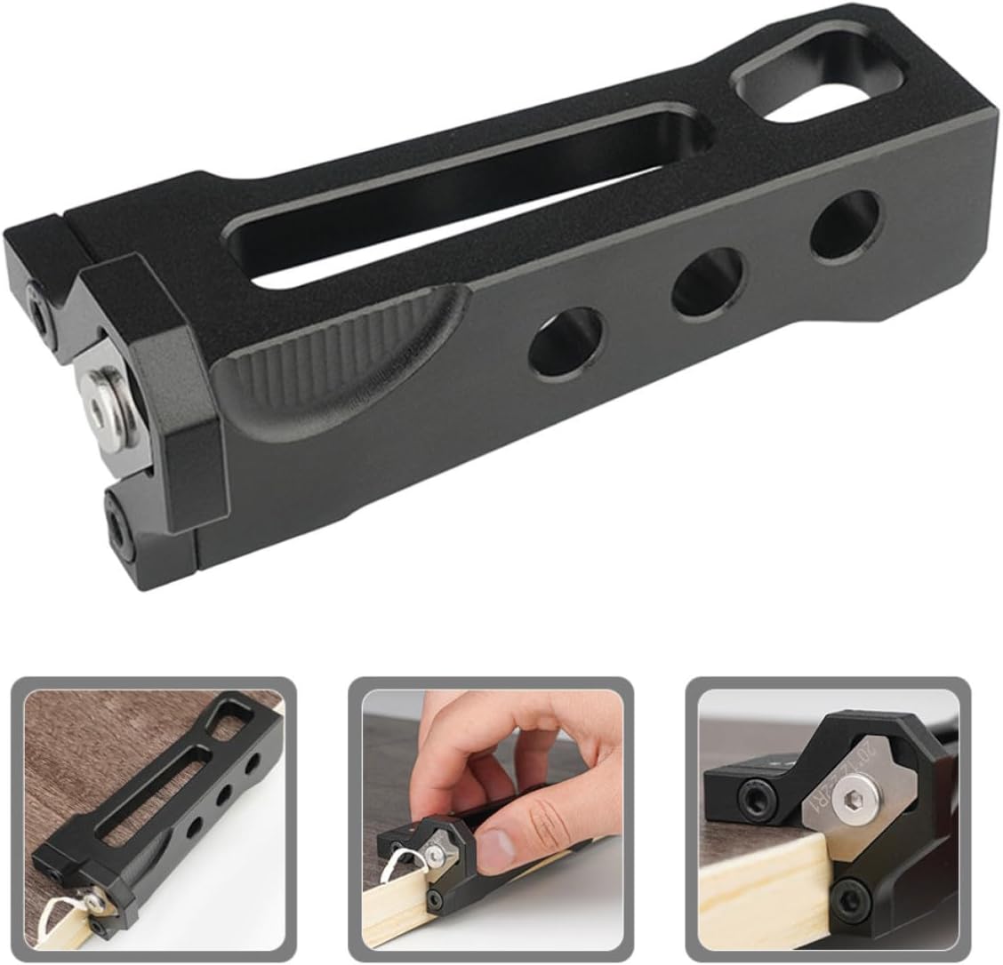 Manual Hand Planer Suitable for 0.8-2.0mm Thickness for Woodworking with Stainless Steel Blade, Efficient Pushing and Cutting and Carrying a Tool Bag