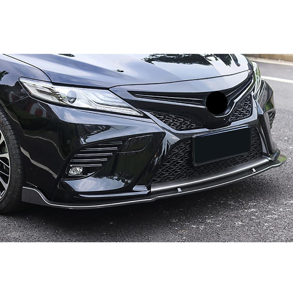 Front Bumper Chin Spoiler Lip For 2018-2020 Toyota Camry SE/XSE - Black ABS Glossy Splitter