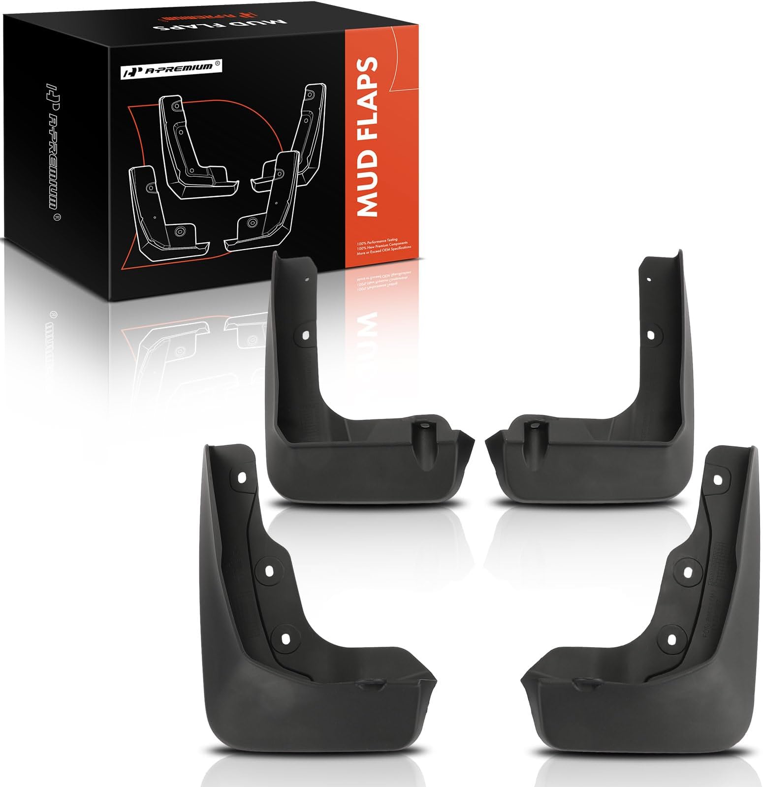 A-Premium Set of 4PCS Mud Flaps Splash Guards Mudguards with Hardware Kits Compatible with BMW U11 Series X1 M35i 2024, Front & Rear (Driver and Passenger Side)