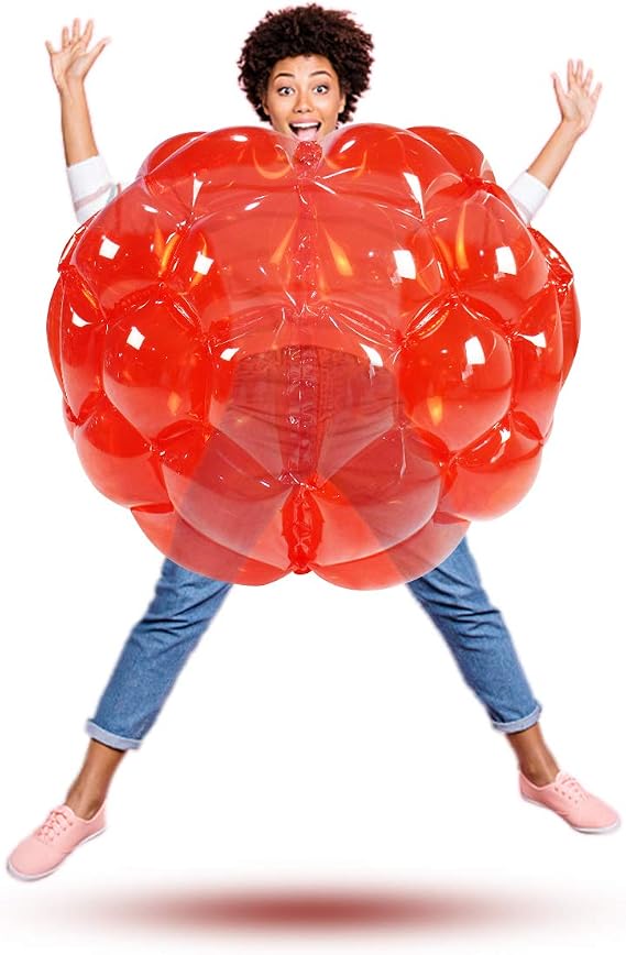 SUNSHINEMALL 2 Pack Inflatable Bumper Balls for Kids Giant Zorb Ball Sumo Balls Human Hamster Ball Bubble Balls for Adults Full Body Buddy Outdoor Toys for Kids(36 Red)