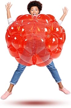 SUNSHINEMALL 2 Pack Inflatable Bumper Balls for Kids Giant Zorb Ball Sumo Balls Human Hamster Ball Bubble Balls for Adults Full Body Buddy Outdoor Toys for Kids(36 Red)