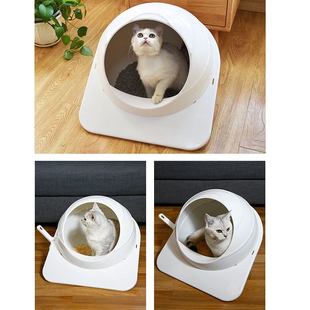 TOMYEUS Lettiera per Gatti Lettiera sferica della lettiera Semi-allegata del Gatto del Gatto del Gatto Grande Deodorante e lettiera antiproiettile rifornimenti del Gattino Toilette per Gatti