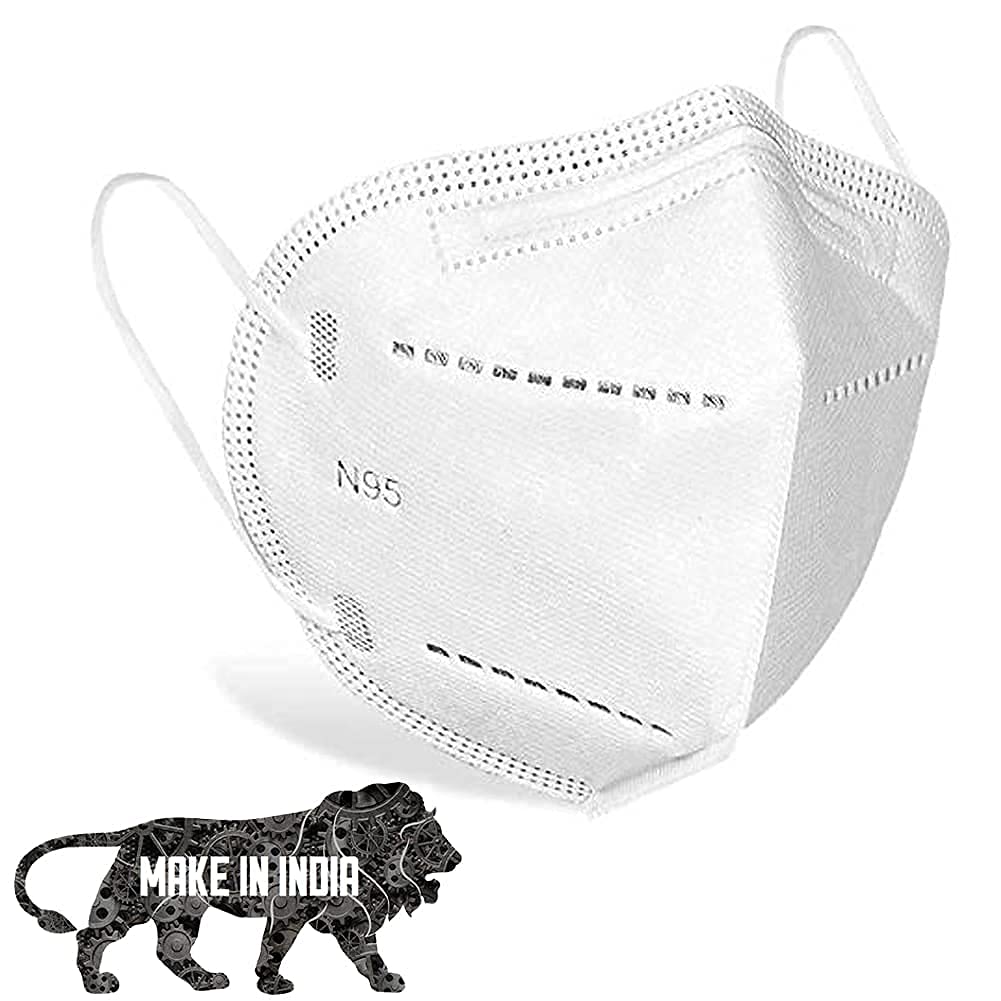 True-Ally 1 pcs Cotton Reusable 5 Layered N95 Face Mask (White, Without Valve, Pack of 1) for Men and Women | UV sterilized | Seal packed packing | Filtration Capacity ≥95% (Pack of 1) (B093SRJLRB) Amazon Price History, Amazon Price Tracker
