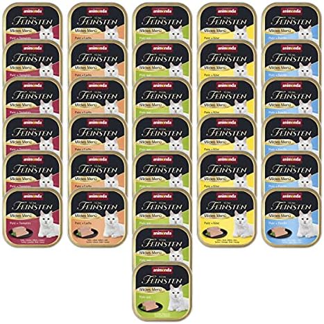 animonda Vom Feinsten Adult Cat Food, Wet Food for Adult Cats, Mild Menu, Mild Variety 32 x 100 g