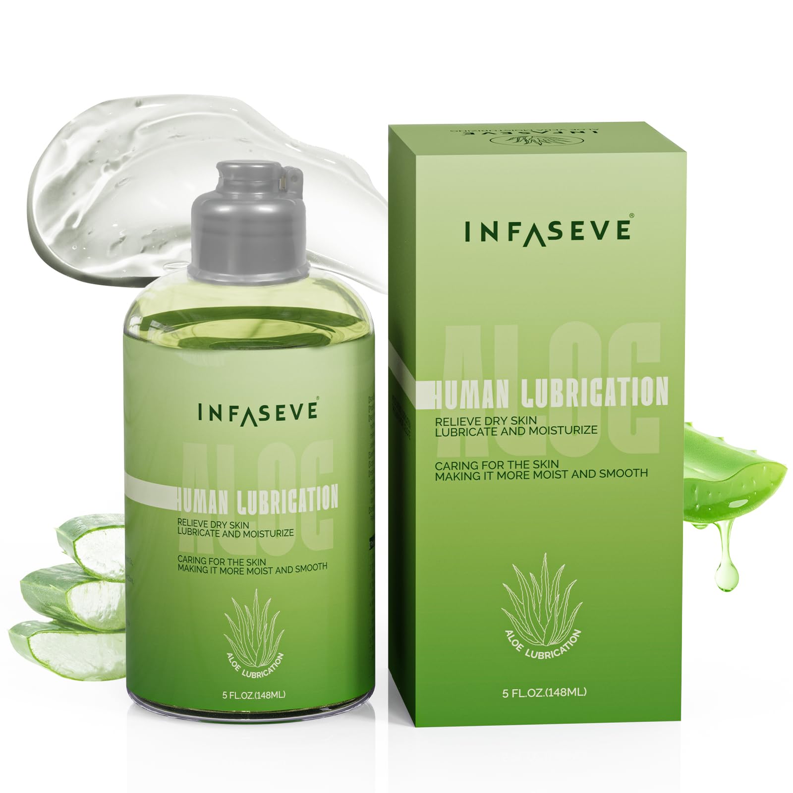 Water Based Personal Lubricant with Aloe Vera Long-Lasting Sex Lube pH Balance Sexual Lubricants for Vaginal and Anal