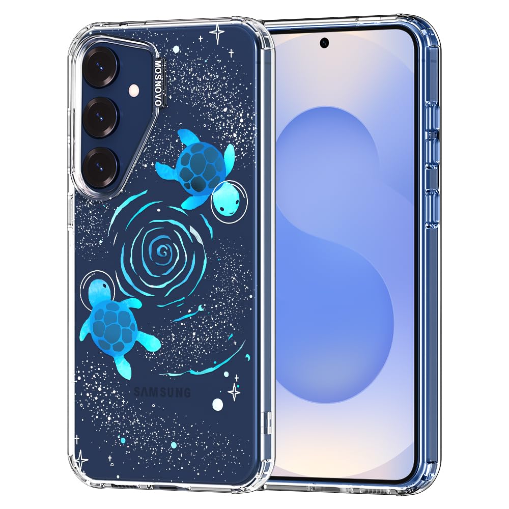 MOSNOVO Case for Samsung Galaxy S25 Plus/Galaxy S24 Plus, [Buffertech 6.6ft Military-Grade Drop Protection] [Anti Peel Off Tech] Clear TPU Bumper