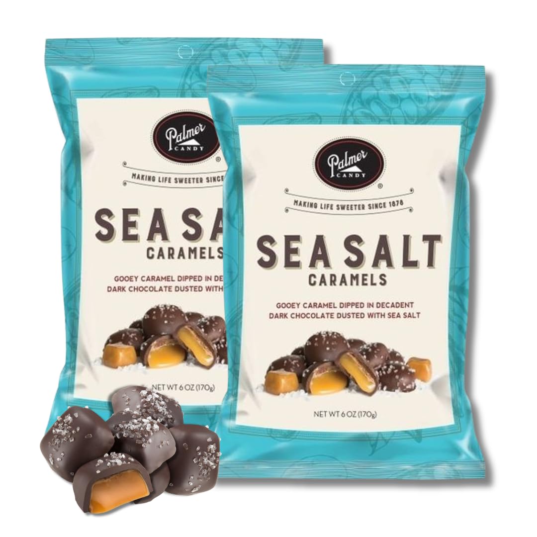 Amazon.com : Palmer Candy Sea Salt Caramels - Pack of 2 - Dark