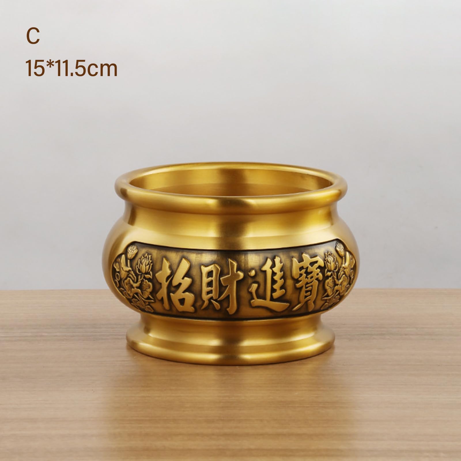 Bruciatori di incenso classici in ottone per benedizioni domestiche ornamento decorativo appassionati culturali titolari di incensi cinesi