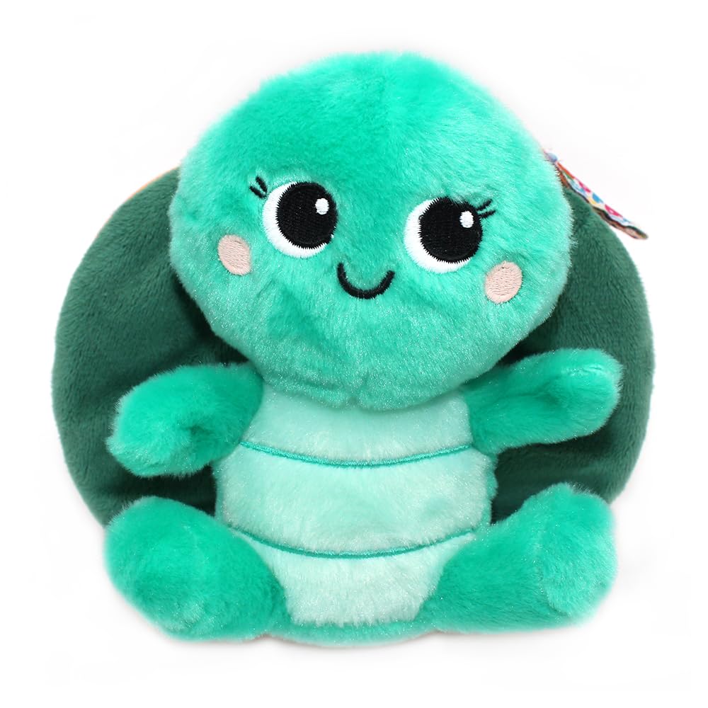 Déglingos Les FLIPETZ - Doudou Corvet la Tartaruga/Pesca, copricopricopricopricopricopricopricopridivano, in peluche morbido per neonati, idea regalo per la nascita, verde e arancione